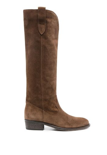 Via Roma 15 knee-high suede boots - Marrone