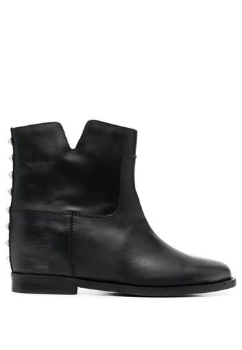 Via Roma 15 leather western boots - Nero