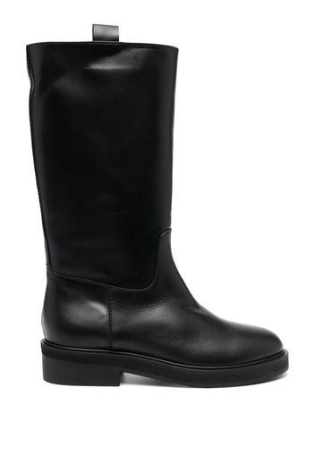 Via Roma 15 polished-leather boots - Nero