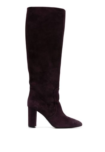 Via Roma 15 85mm suede knee-high boots - Viola