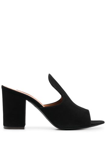 Via Roma 15 high-heel suede mules - Nero