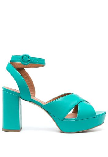 Via Roma 15 80mm strappy platform sandals - Verde