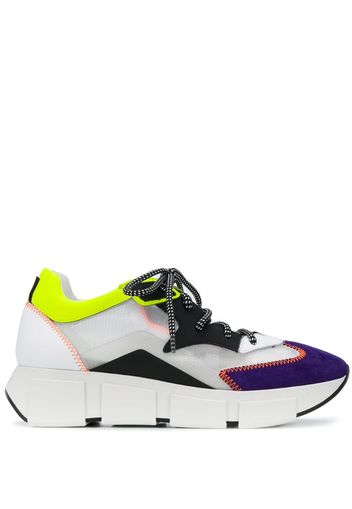 colour block low-top sneakers