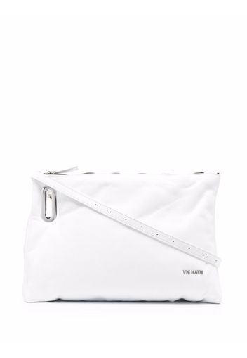 Vic Matie Katrin leather clutch bag - Bianco