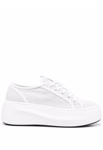 Vic Matie embossed-logo leather sneakers - Bianco