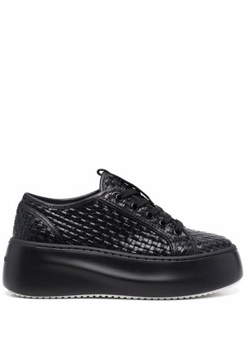 Vic Matie woven-design leather sneakers - Nero