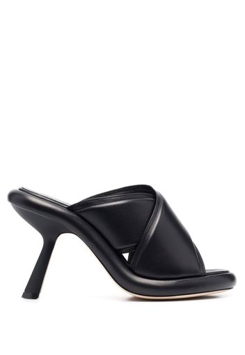 Vic Matie crossover-strap leather mules - Nero