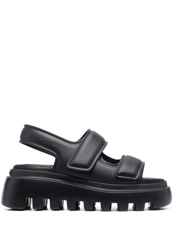 Vic Matie touch-strap leather sandals - Nero