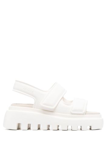 Vic Matie touch-strap leather sandals - Bianco