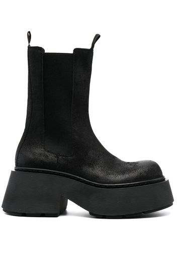 Vic Matie platform 75mm suede boots - Nero