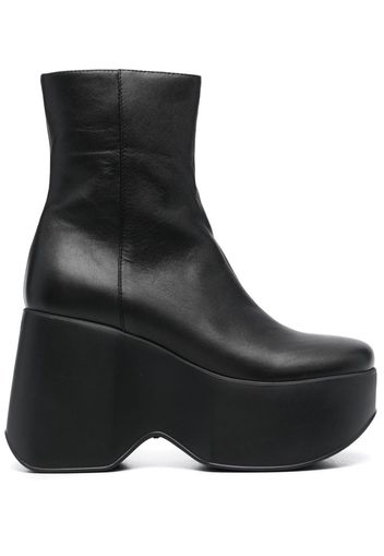 Vic Matie 110mm leather platform boots - Nero