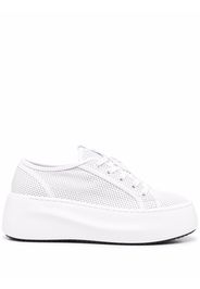 Vic Matie embossed-logo leather sneakers - Bianco