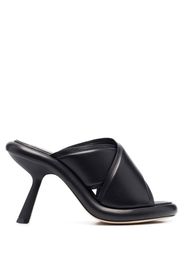 Vic Matie crossover-strap leather mules - Nero