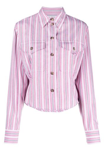 Victoria Beckham striped long-sleeve shirt - Rosa