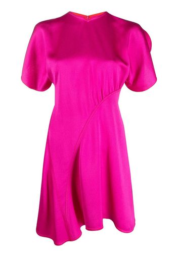 Victoria Beckham round-neck satin minidress - Rosa