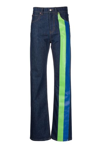 Victoria Beckham Julia stripe-detail straight-leg jeans - Blu