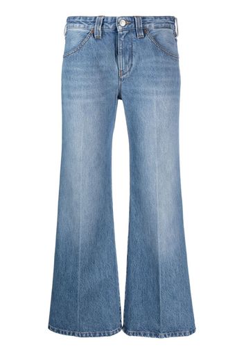 Victoria Beckham Edie California Wash mid-rise flared jeans - Blu