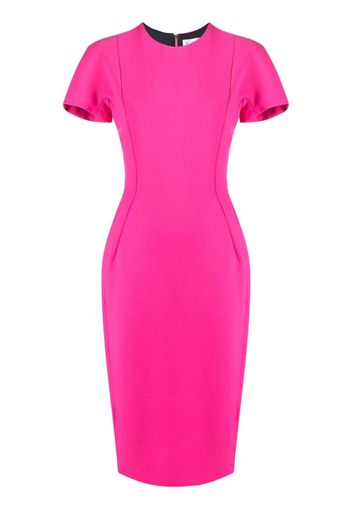 Victoria Beckham short-sleeve tailored midi dress - Rosa