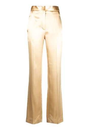 Victoria Beckham satin straight-leg trousers - Giallo