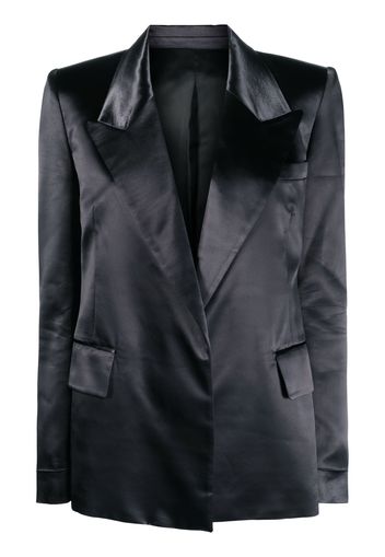 Victoria Beckham single-breasted satin blazer - Nero