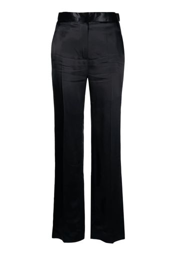 Victoria Beckham straight-leg satin trousers - Nero