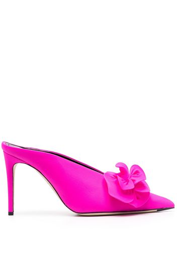 Victoria Beckham floral-applique detail 100mm mules - Rosa