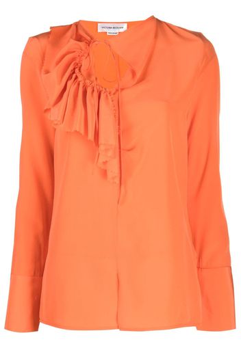 Victoria Beckham Blusa con ruches - Arancione