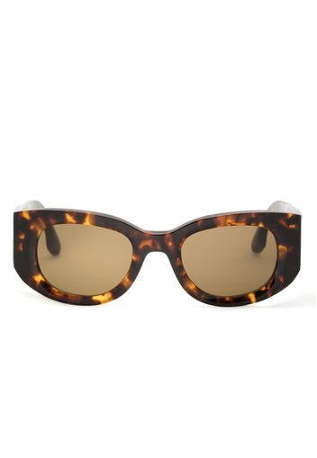 Victoria Beckham tortoiseshell-effect oval-frame sunglasses - Marrone