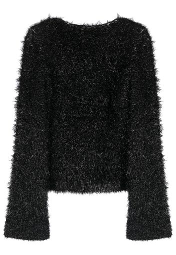 Victoria Beckham faux-fur open-back jumper - Nero