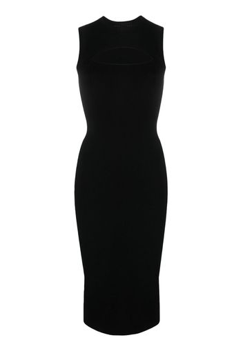 Victoria Beckham cut-out sleeveless midi dress - Nero