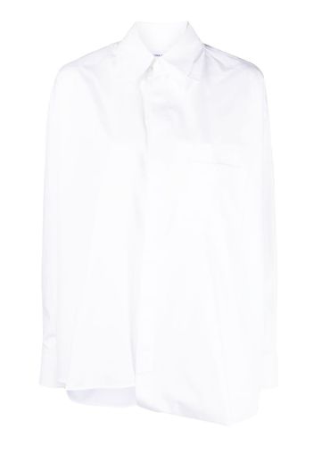 Victoria Beckham asymmetric organic cotton shirt - Bianco