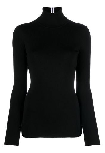 Victoria Beckham logo-embroidered ribbed-knit sweater - Nero