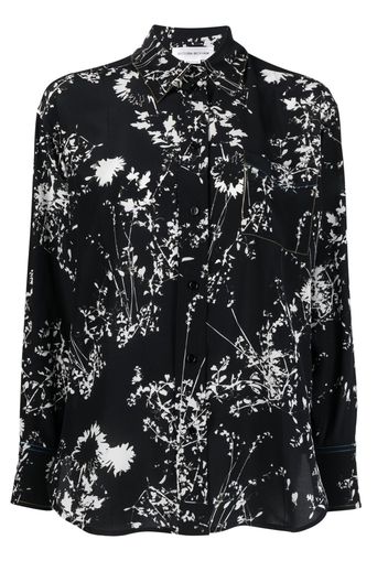 Victoria Beckham floral-print silk shirt - Nero