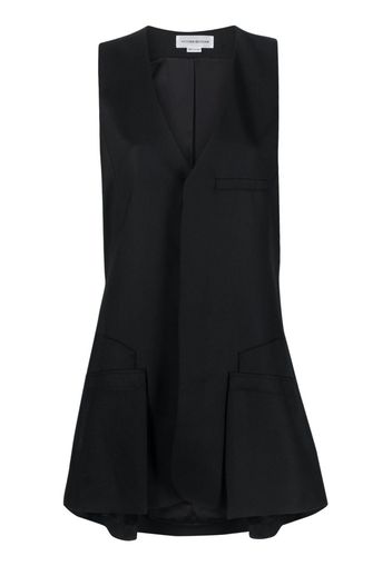 Victoria Beckham waistcoat-style minidress - Nero