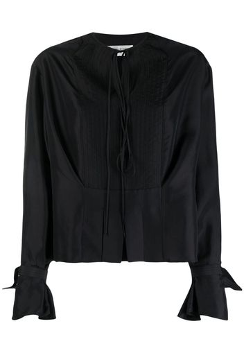 Victoria Beckham silk long-sleeve blouse - Nero