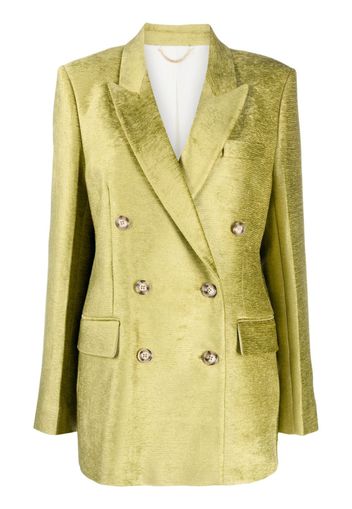 Victoria Beckham Blazer doppiopetto con revers a lancia - Verde