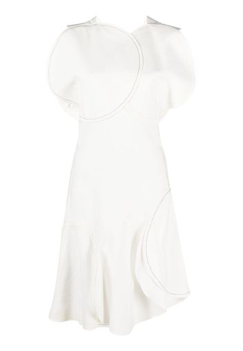 Victoria Beckham asymmetric short-sleeve minidress - Bianco