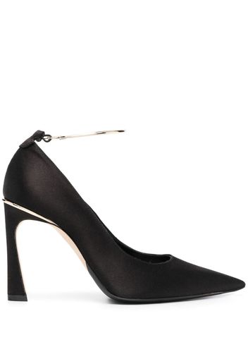 Victoria Beckham 100mm pointed-toe satin pumps - Nero