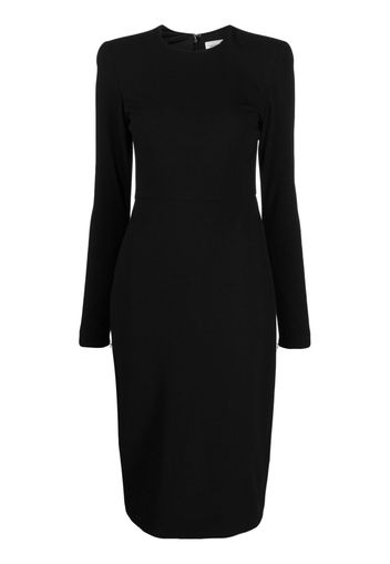 Victoria Beckham round-neck fitted-waist dress - Nero