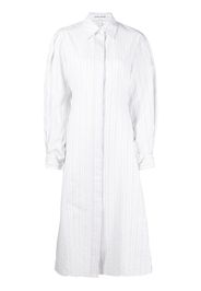 Victoria Beckham vertical-stripe shirt dress - Bianco