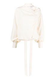 Victoria Beckham scarf neck blouse - Toni neutri