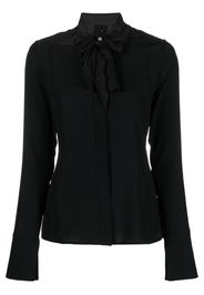 Victoria Beckham pussy-bow silk blouse - Nero