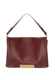 Victoria Beckham Jumbo-chain leather pouch - Marrone