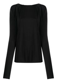 Victoria Beckham cut-out long-sleeve top - Nero