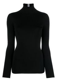 Victoria Beckham logo-embroidered ribbed-knit sweater - Nero