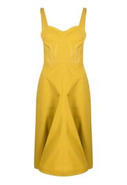 Victoria Beckham contrast-trim sleeveless midi dress - Giallo