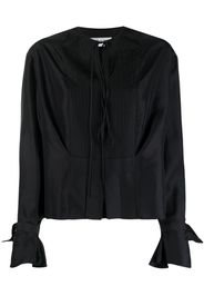 Victoria Beckham silk long-sleeve blouse - Nero