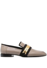 Victoria Beckham Mila chain leather loafers - Marrone