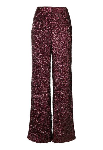 Pantaloni a gamba ampia con paillettes