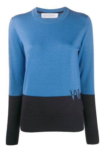 colour-block wool jumper